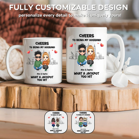 Custom Mug - Cheers to Being My Husband 