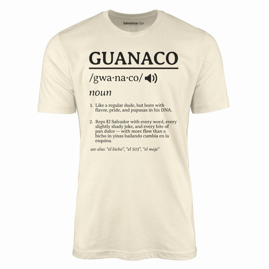 Guanaco Dictionary T-Shirt-T-Shirt-Natural-S-Salvadoran Style