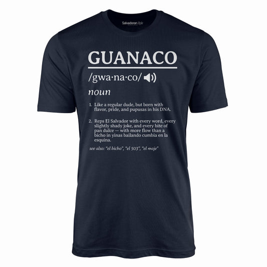 Guanaco Dictionary T-Shirt-T-Shirt-Navy-S-Salvadoran Style