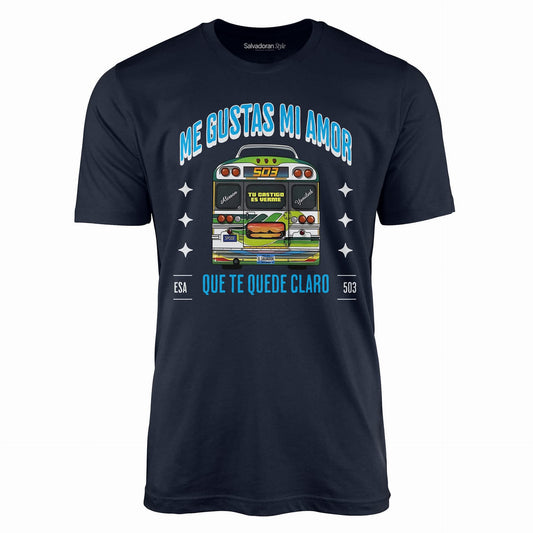 Me Gustas Mi Amor T-Shirt-T-Shirt-Navy-S-Salvadoran Style
