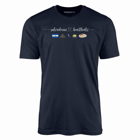 Salvadoran Heart T-Shirt-T-Shirt-Navy-S-Salvadoran Style