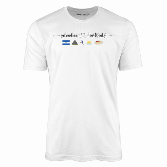 Salvadoran Heart T-Shirt-T-Shirt-White-S-Salvadoran Style