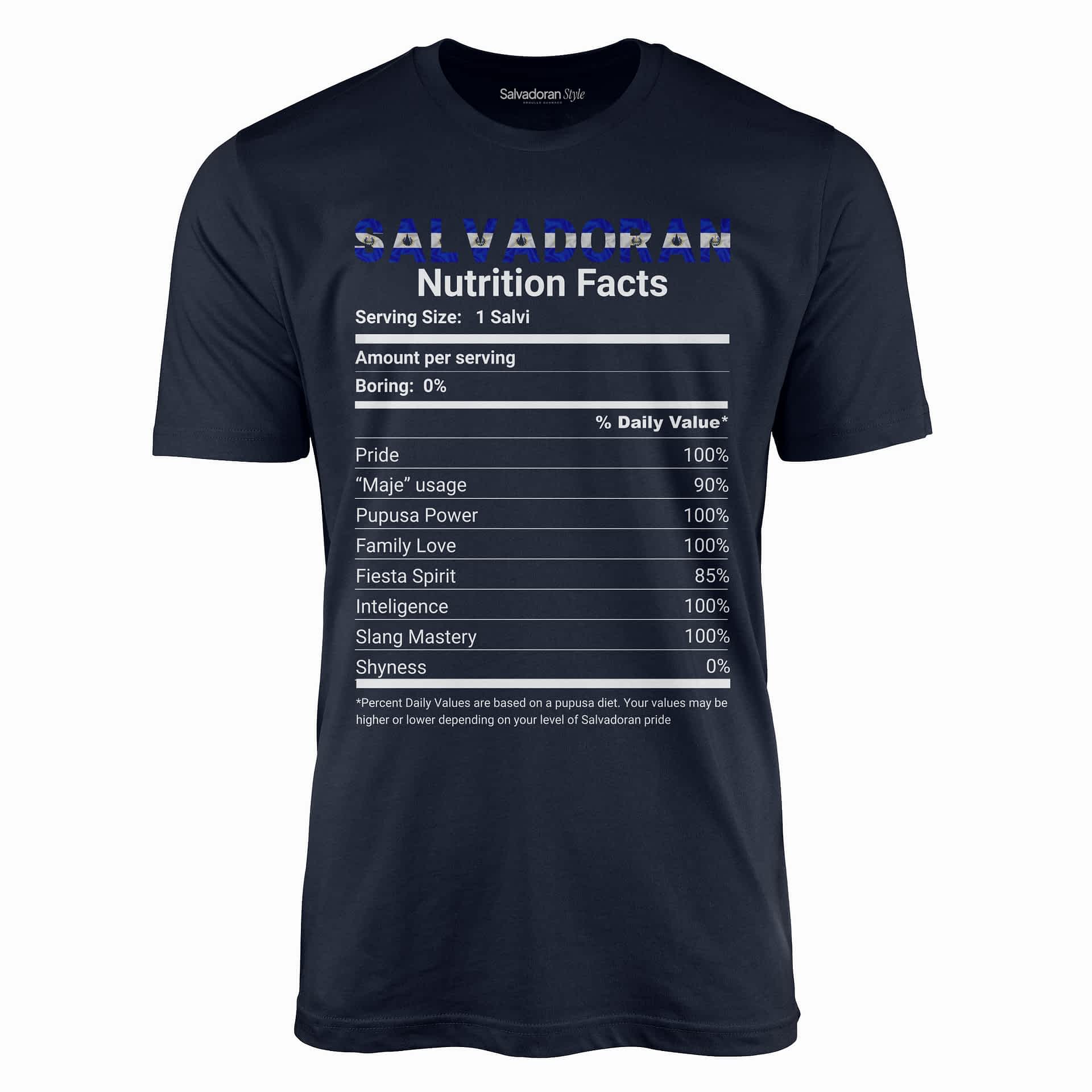 Salvadoran Nutrition Facts T-Shirt
