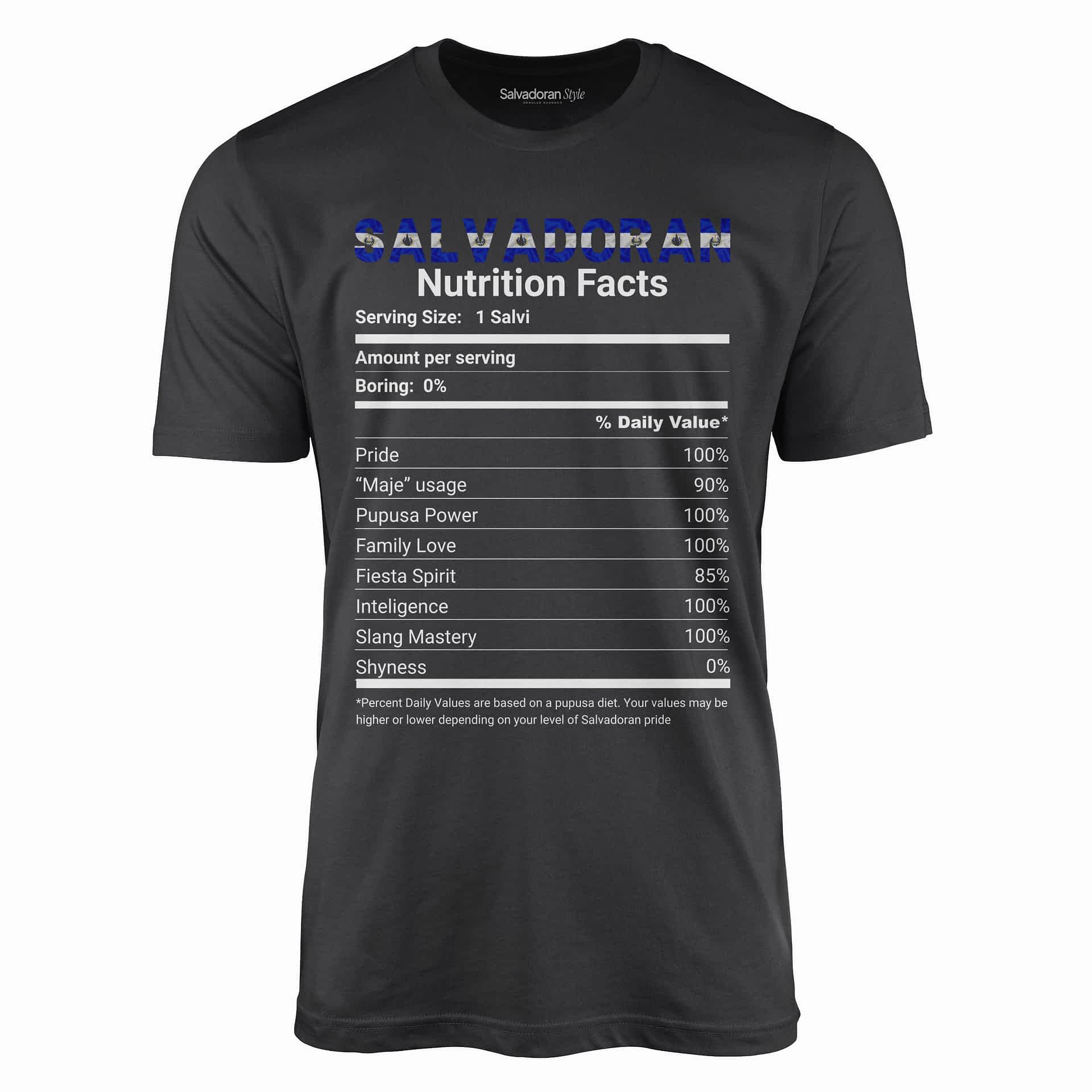 Salvadoran Nutrition Facts T-Shirt