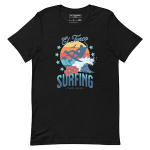 surfing el tunco unisex t shirt